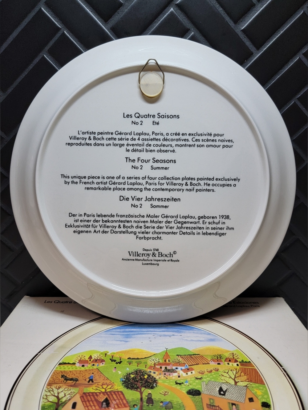 Villeroy & Boch Les Quatre Saisons - No 2 Collector Plate Four Seasons Porcelain - Picture 2 of 3